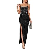 Women's Formal Guest Cocktail Party Dress - Bodycon Maxi Dresses Tight Fitted Dresses Zipper Split