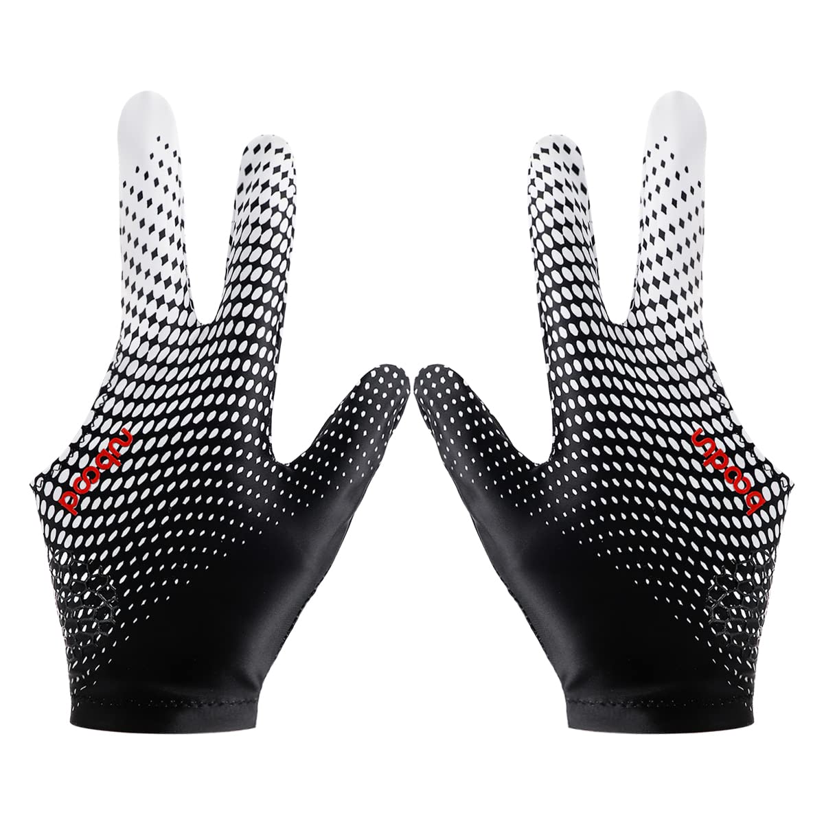 FERCAISH 3 Finger Snooker Gloves Stretchy Billiards Gloves, Anti Slip and Breathable Pool Cue Gloves Long-Lasting Snooker Playerss Glove for Women Men