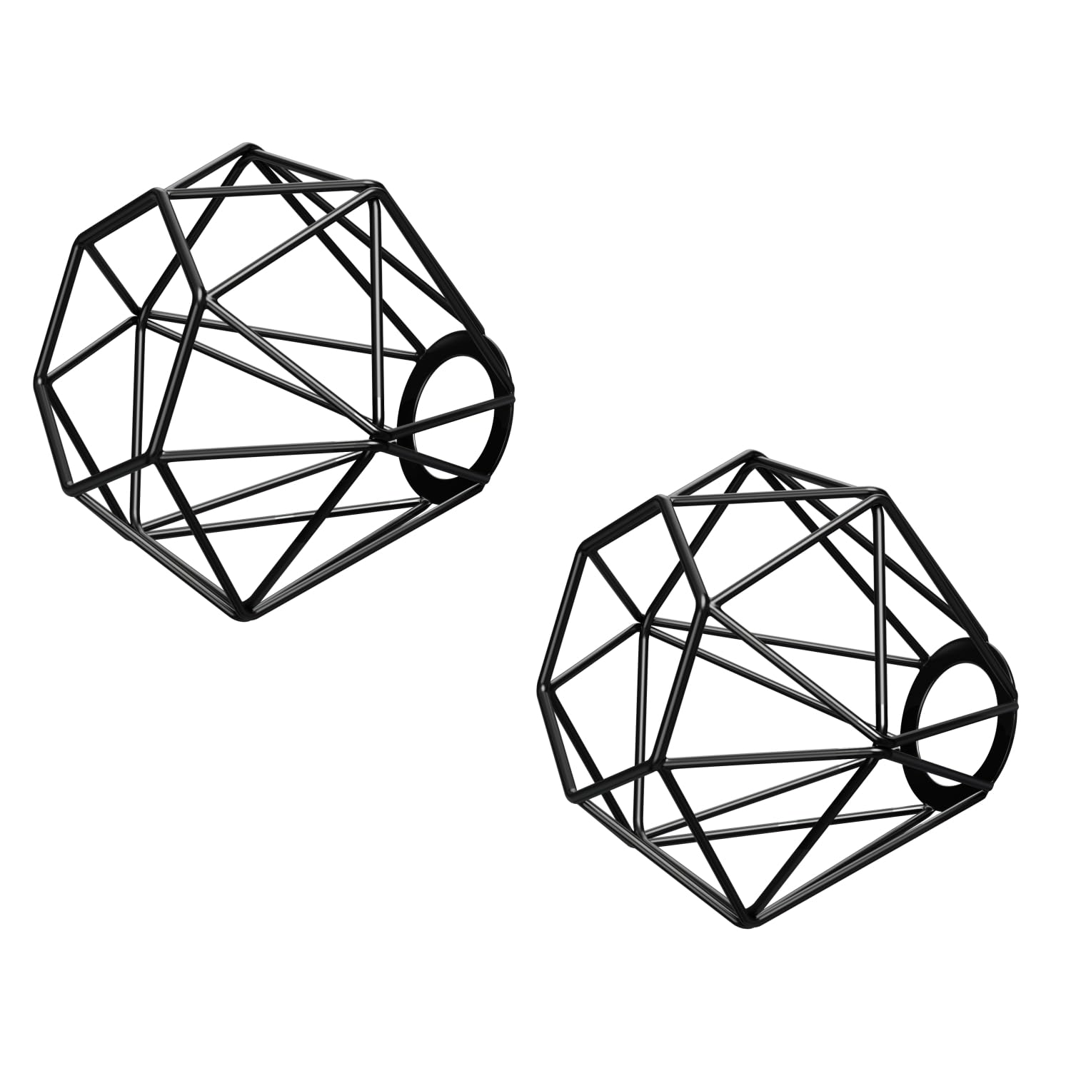 ledscom.de 2 Pieces cage lampshade, Black, E27 / E14, 160mm Ø — image 1