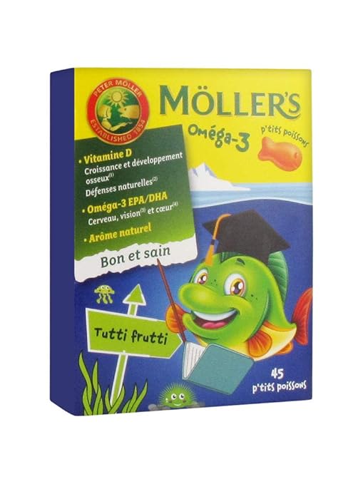 MÖLLER'S Omega-3 Aroma Natur Tutti Frutti P'tits Fische 45