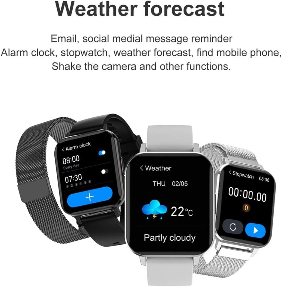 Dtx Smart Watch 1 78 Inch Large Screen Ecg Ip68 Waterproof Weather Forecast Smartwatch For Ios Android Phone Color Silica Gray Amazon Co Uk Electronics Photo