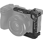 SmallRig Half Cage for Sony Alpha 6700/6600 / 6500/6400, Built-in Quick Release Plate for Arca-Type, Camera Video Cage with Shoe Mount, 1/4''-20 & 3/8''-16 Threaded Holes - 4337