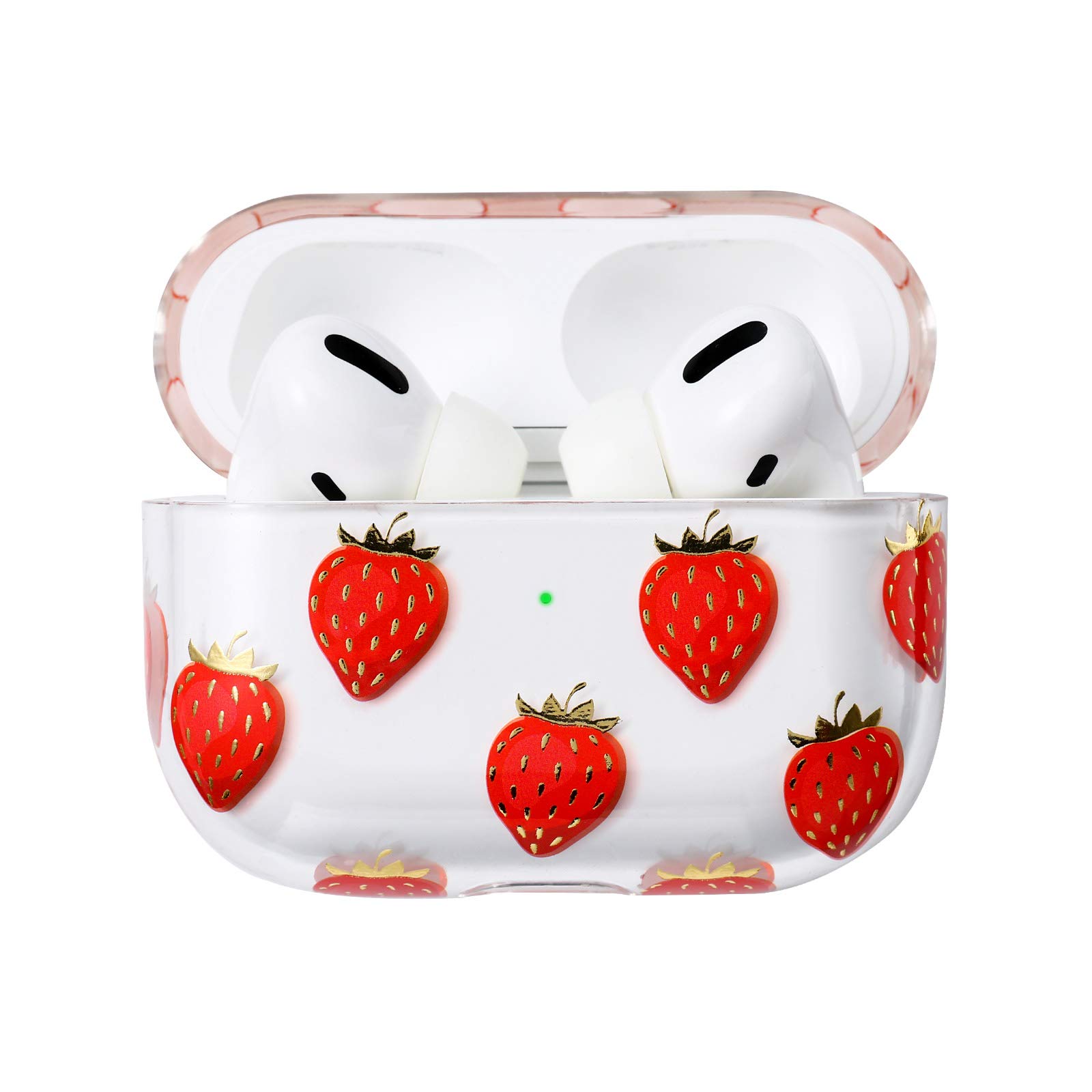 AKABEILA Case for AirPods Pro 2019 Cover, Compatible with Apple AirPods Pro 2019 1st Generation 2019 Case Cute Pattern Clear Hard PC AirPods Case Shockproof Front LED Visible Anti-Slip Protective