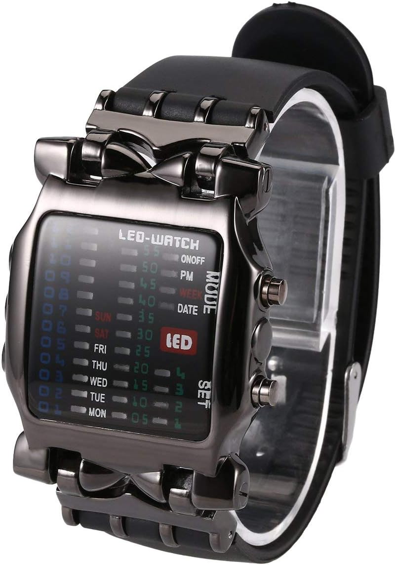 Elviray Stylish Fashion Watch Waterproof LED Digital Touch Screen Day Date Silicone Strap Digital Wrist Watch For Men