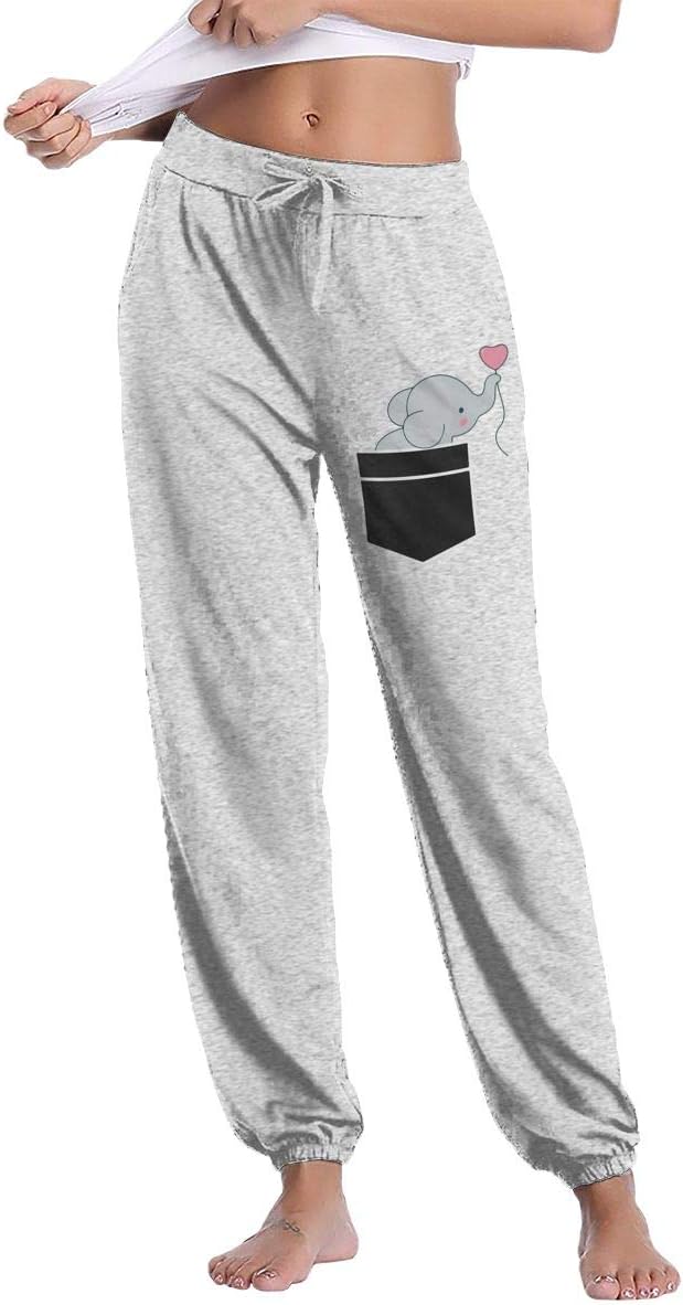 NICKCAT Kawaii Elephant Pocket Womens Fleece Jogger Sweatpant