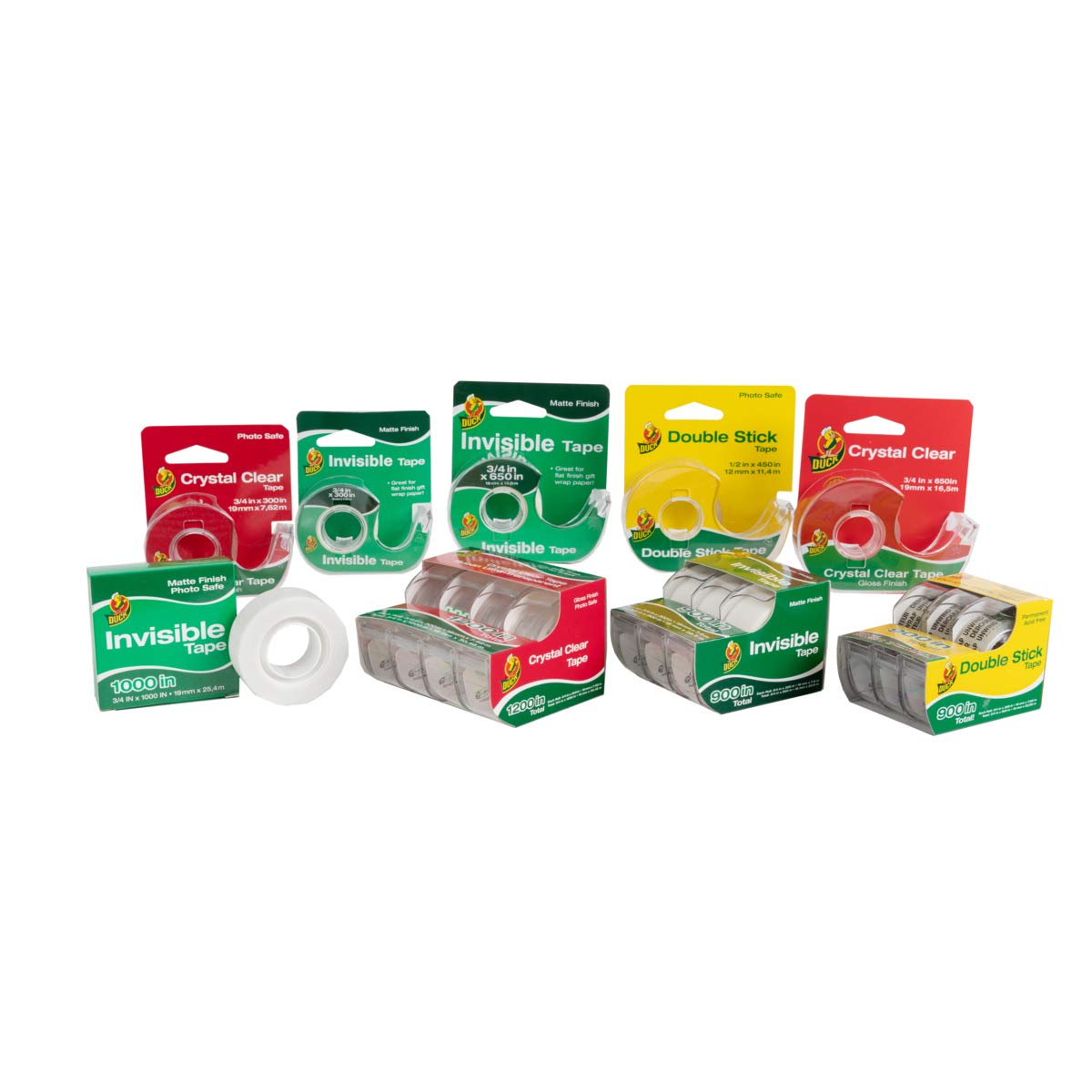 Duck Brand Matte Finish Invisible Tape Gift Wrap Dispenser 3-Pack, Clear, 0.75 x 300 Inches : Office Products