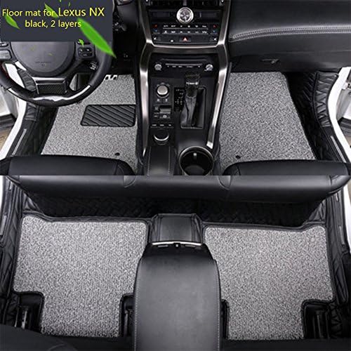 Loyal Defender Lexus NX200 NX300 NX200t 300h car floor mat carpet foot cushion detachable Wire loop full coverage protection (2 layers black)