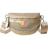 Rhinestone Chest Bag For Women Fanny Packs Belt Bags Small Crossbody Bags Waist Pouch Purse for Lady Party Outdoor Traveling Beach