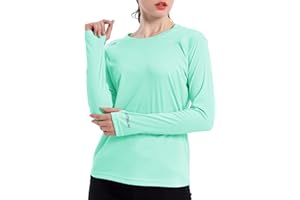 KPSUN Women's UPF 50+ UV Sun Protection Shirt Outdoor Performance Long Sleeve Rash Guard Shirts for Hiking,Swim,Fishing