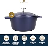 MasterClass Medium Casserole Dish with Lid 4 Litre 24 cm Blue view 3
