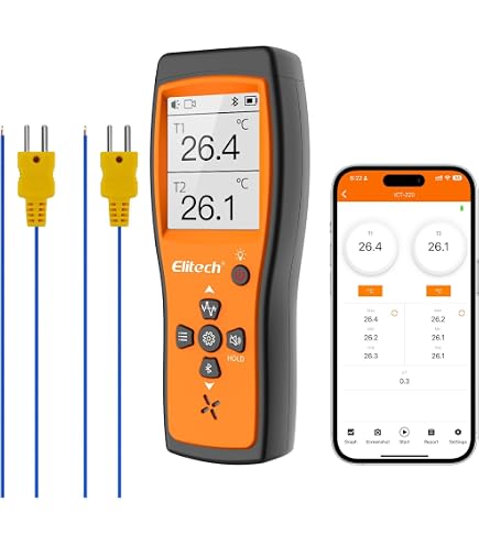 UNI-T UT320D Digital Thermometer Mini Dual Thermocouple Type K J