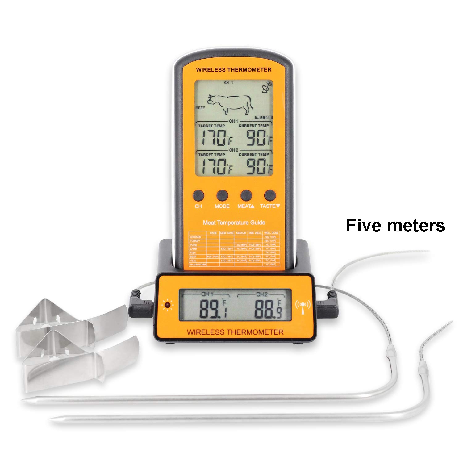 Toroast Wireless Remote Digital Cooking Meat Thermometer Dual Probe for Grilling Smoker BBQ Food Thermometer