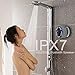 BassPal Shower Radios, IPX7 Waterproof Portable Wireless Bluetooth Speaker with LED Mood Lights, Super Bass HD Sound Shower, Pool, Beach, Kitchen&Outdoor