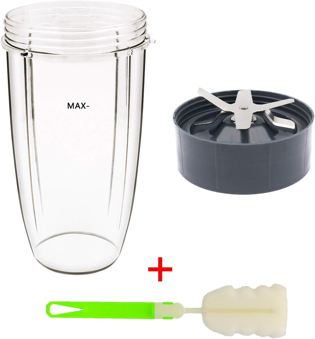 Tanzfrosch 32oz Cup and Extractor Blade Replacement Parts Blender Accessories Compatible with Nutribullet 600W/900W Models (4 Packs): Kitchen & Dining