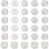 HUAAPLEVLA 25Pcs 15mm Silicone Beads for Keychain Making Polka Dots Round Hexagonal Focal Beads for Pens Necklace Bracelets Jewelry Making