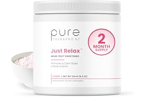 Pure Therapro Rx Just Relax Cherry - 60 Servings | Supports Relaxed Mood & Healthy Blood Pressure | Myo-inositol, Di-Magnesium Malate, GABA, Taurine, & L-Theanine