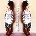 Efaster® 1Set Toddler Baby Girl Long Sleeve Print T-shirt Tops+Pants Outfits Clothes (2T)
