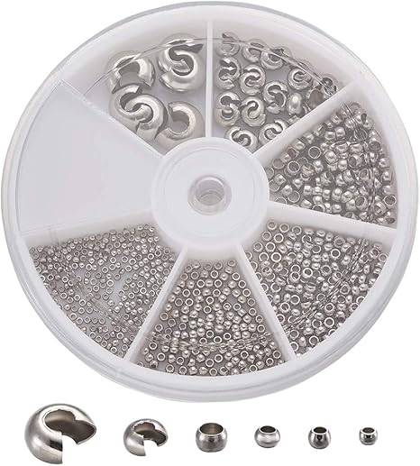 Amazon 1セット 6種類 ステンレス製 つぶし玉 カシメ玉 ボールチップ 留め具キット 金具セット アクセサリー ジュエリーパーツ Diy 手作り 素材 手芸材料 ハンドメイド 収納ケース付き アクセサリーパーツ 通販