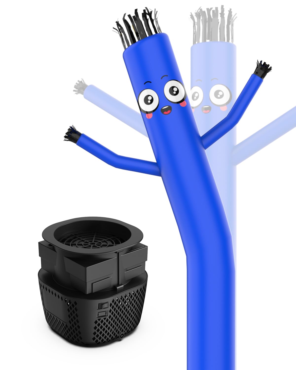Photo 1 of Puligoth Inflatable Tube Man with Blower: 6 FT Tall Wacky Waving Inflatable Tube Guy for Outdoor Decoration with Mini Blower Fan, for Mall Opening, Business Advertising (Blue)