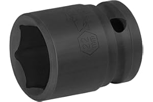 JETECH 1/2 Inch Drive 22mm Impact Socket, Chrome Molybdenum Alloy Steel, 6-Point Hex Shallow Socket for Ratchets, Torque Elec