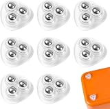 Gosknor 8pc Mini Caster Wheels 360° Swivel for Counter Appliances Storage Box view 1
