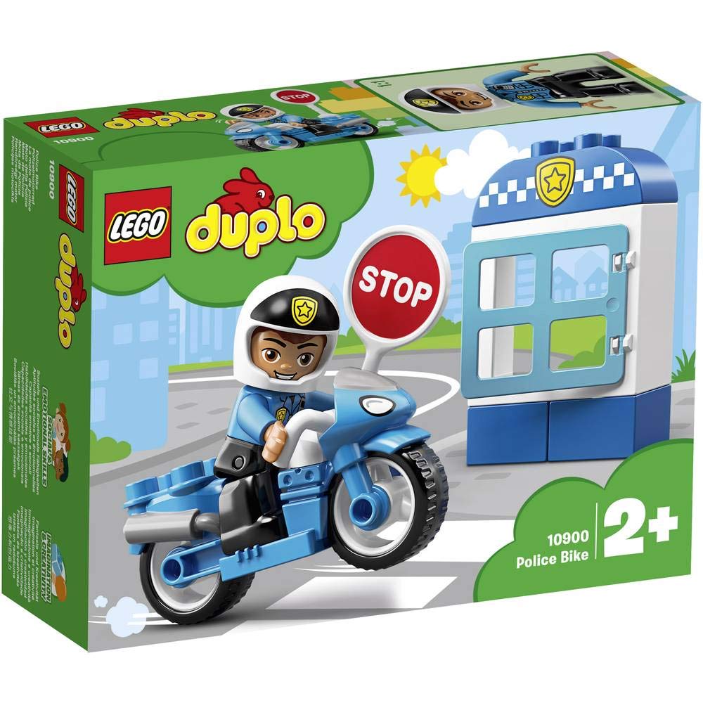 LEGO 10900 DUPLO Town Police Bike, Motorbike Toy for Toddlers Aged 2+, Early Development and Activity Toys, Building Bricks Set with Policeman Figure