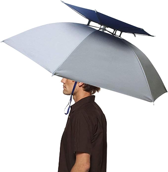 Hunter's Tail DTF0815A UV Umbrella Hat, with Umbrella Fishing