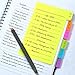 4 x 6 in Divider 60 ruled sticky notes with tag 2 pack, 10 colored bullet journal pens fine point tip markers, Organizing School & Office Supplies, Sticky Journals Page tabs, 6 Assorted Vibrant Colors