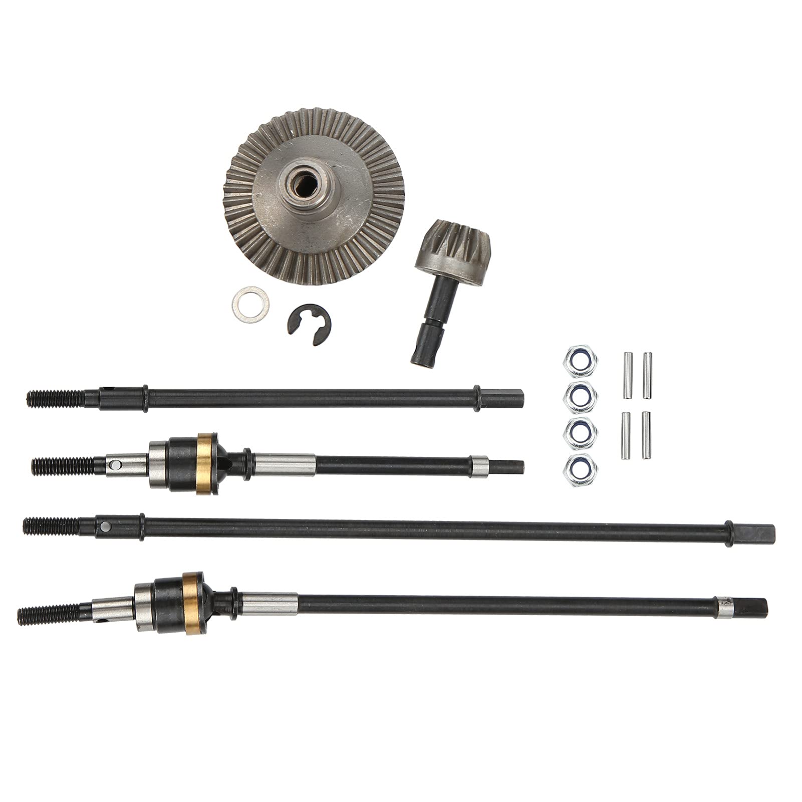 RC Front Rear Drive Shaft, RC Steel Front Rear Drive Shaft Axle Set Compatible with Axial Wraith RR10/ 90018/90020/ 90045/90048