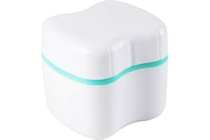LOVEWEE Strong Denture Case, Upgraded Dentures Box, Denture Brush Retainer Case, Denture Cups Bath, Dentures Container with Basket Denture Holder, Retainer Cleaning Case, Perfect To Safe Guard Dentures
