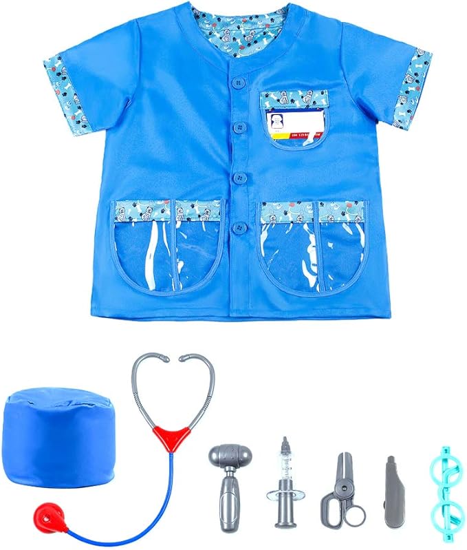 Naisidier Arzte Kit Fur Kinder Kinderarzt Dress Up Role Play Kostume Fur Kinder Chirurg Kostum Set Und Zubehor Rollenspiele Kostume In Kindergarten Free Size 1 Pc Amazon De Bekleidung