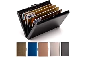 EASTNIGHTS Credit Card Holder Stainless Steel Credit Card Case Metal ID Card Holder RFID Wallets Business Card Holder for Women or Men