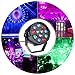 LED Par Lights, Blusmart 12 LED Disco DJ Stage Lights with Music-activated, Auto-run and DMX512 Control Mode, Different Colors Combinations of Red, Green, Blue and White, Multi-angle Rotating Holder