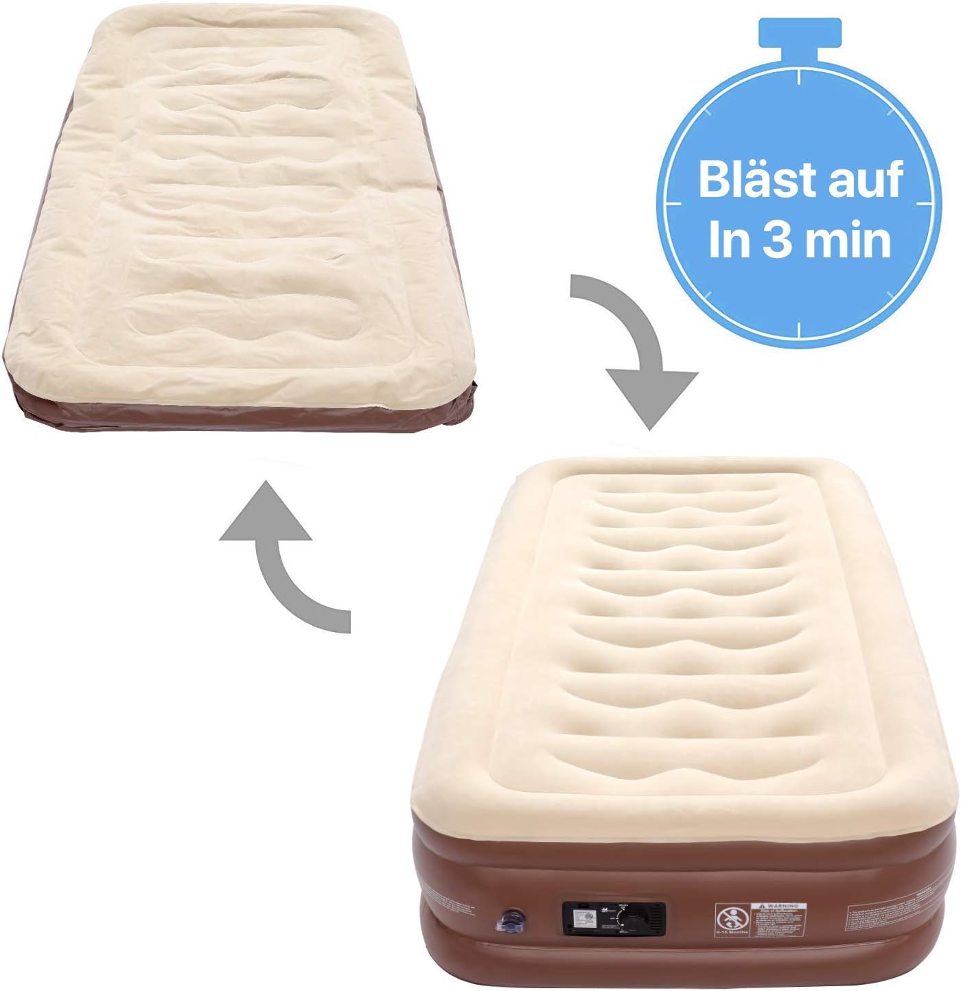 self inflating guest bed