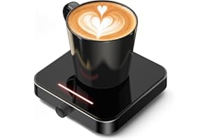 Maestri House Mug Warmer, Electric Coffee Cup Warmer for Desk with 3-Temp Settings,Auto Shut Off, Constant Temperature Heating for Beverage, Milk, Tea and Hot Chocolate at Home & Office (Black)