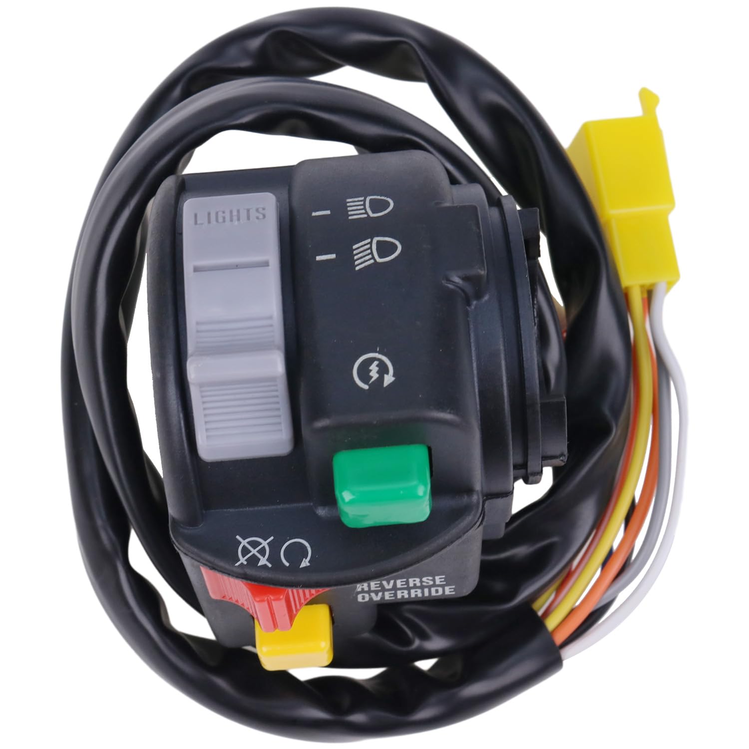 Photo 1 of WQSING Left Handlebar Control Start Stop Headlight Switch Compatible with Arctic Cat 400 Automatic TRV 450 500 550 650 700 1000 Thunder Cat 2008-2010 0509-014 ATV