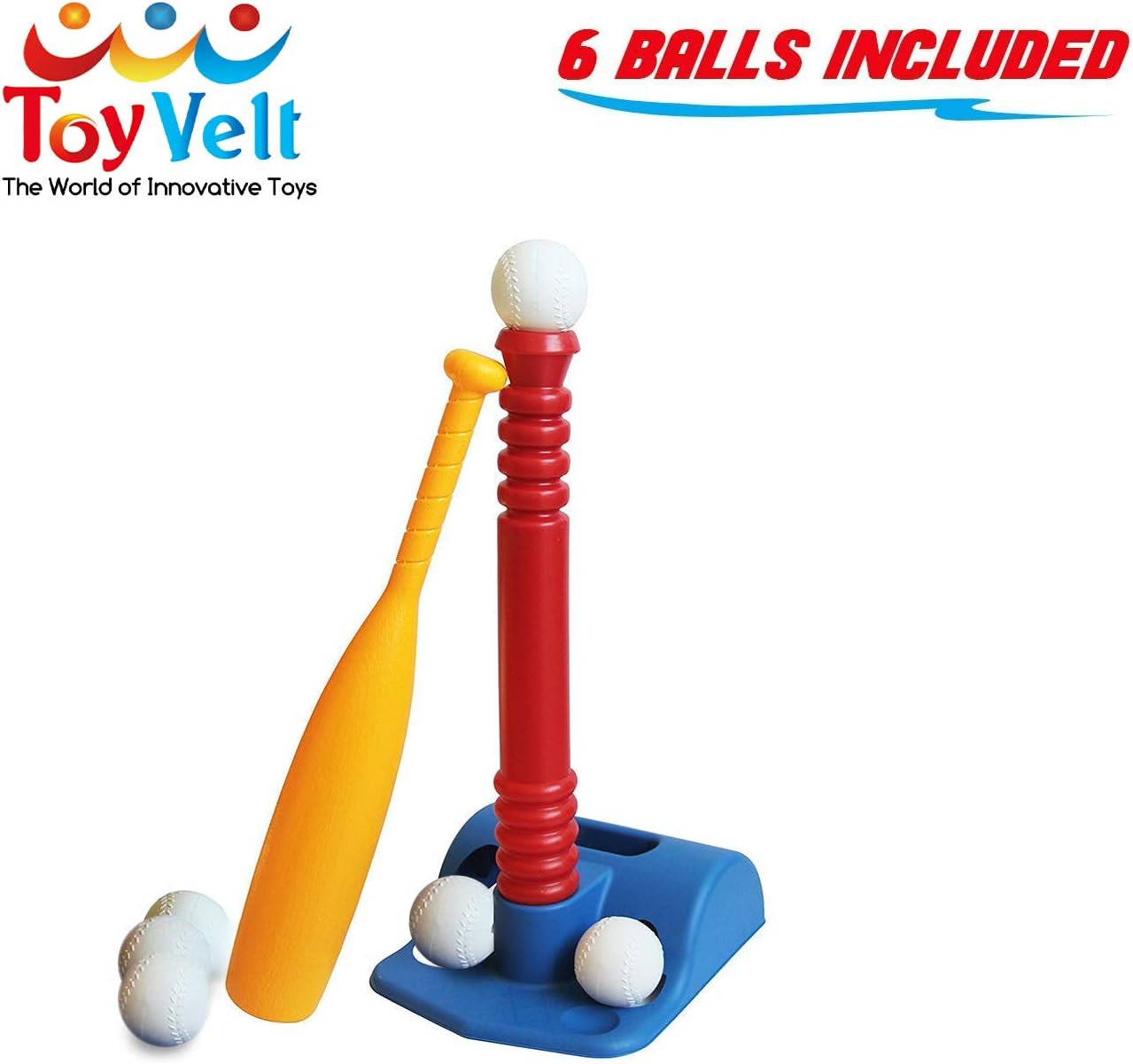 GoBroBrand TBall Set For Toddlers, Kids, Baseball Tee Game Includes 6
