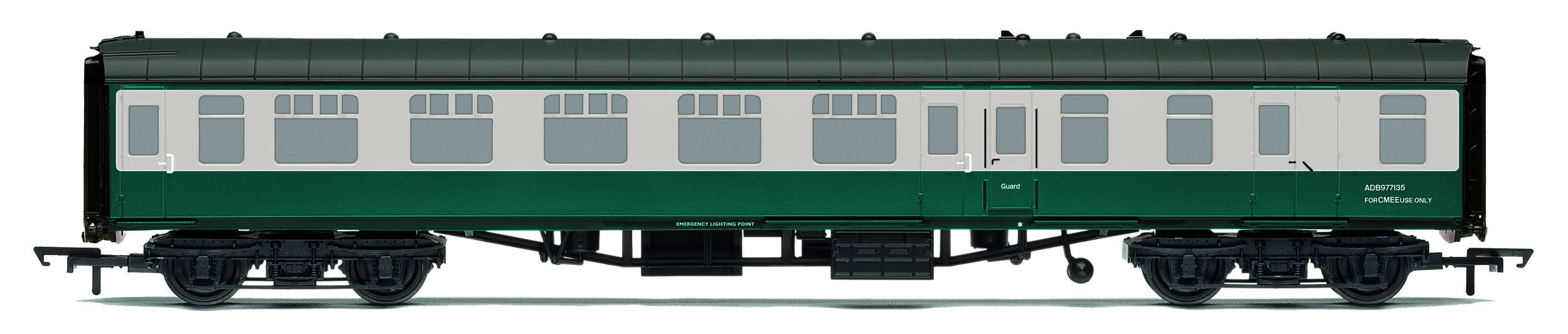 Hornby Coach Car - R40348 BR, Mk1 BSO, ADB977135 - Era 8 Train Toy, 00 Gauge Carriage for Train Set, Rolling Stock Models for Adults - 1:76 Scale Model Gift, Grey and Blue