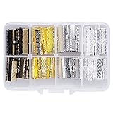 In A Box(120pcs/box) Kit with Mixed Color 20mm and 25mm Ribbon Bracelet Bookmark Pinch Crimp Clamp End Findings Cord Ends Fasteners Clasp Leather Crimp Ends Jewelry Making Findings