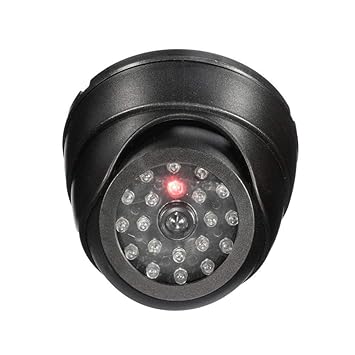 JEEJEX Dummy Security CCTV Fake Dome Imitation Surveillance Security Camera with Blinking Red Led Light Indication. for Home Or Office Security Camera