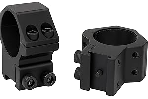 360 Tactical- Pack of Two Scope Rings for 22 Cal/Air Rifle Medium Profile 3/8 Dovetail Mount 1" Diameter Durable
