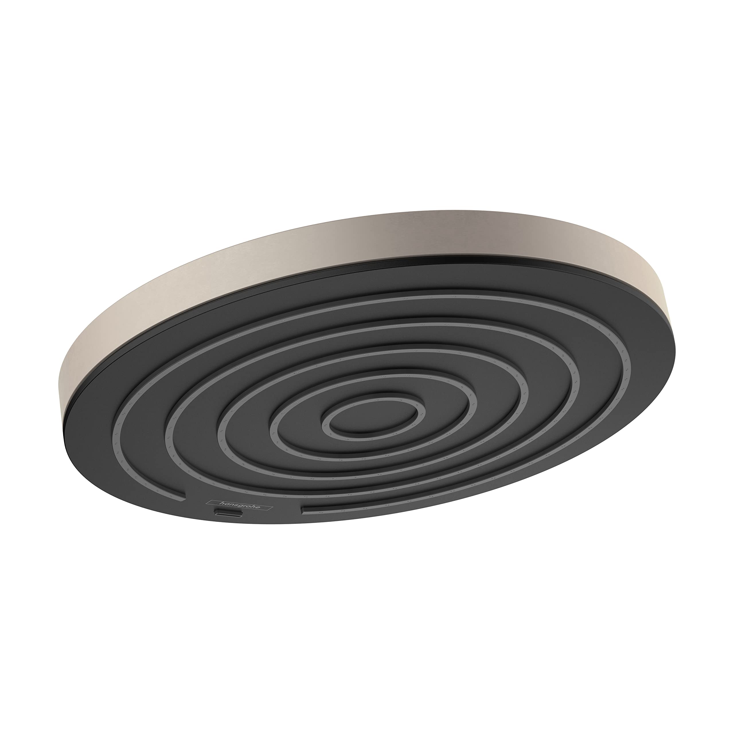 Photo 1 of hansgrohe Pulsify S 10-inch Modern Showerhead 1-Spray PowderRain with QuickClean in Brushed Nickel, 24142821