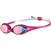 ARENA Unisex Youth Spider Junior Swim Goggles Girls and Boys Ages 6 to 12 Fogless Lenses Easy to Adjust Strap No Leak