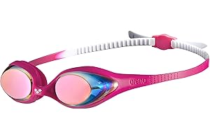 ARENA Unisex Youth Spider Junior Swim Goggles Girls and Boys Ages 6 to 12 Fogless Lenses Easy to Adjust Strap No Leak