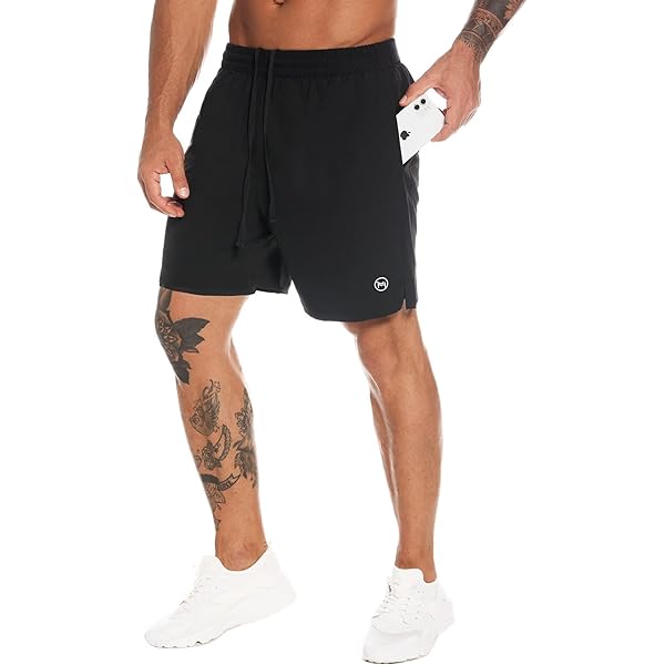 Short Jogging Avec Poches HomyComy Homme Shorts De Sport 5" Short Course à Pied Léger Short Homme Decathlon - 5