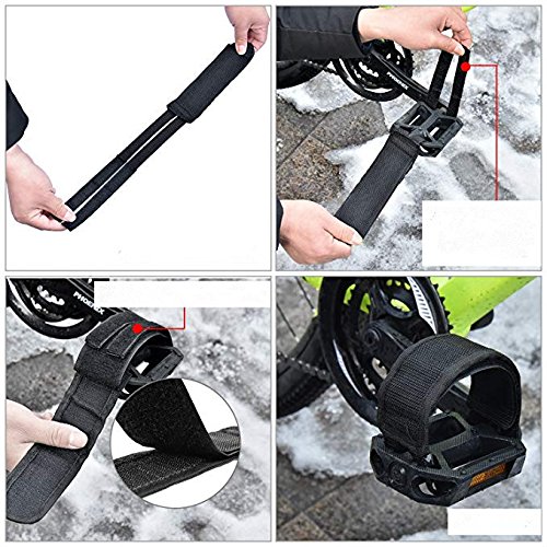 Kasmena 1 Pair Adjustable Bike Pedal Straps Bicycle Feet Strap Pedal Straps for Fixed Gear Bike
