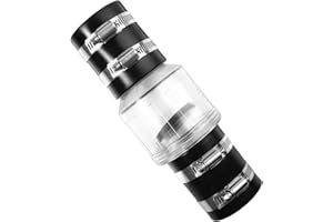LEONTOOL Silent Check Valve 1-1/2 Inch Sump Pump Check Valve Spring-Loaded Valves with Clear Body for Backflow Prevention, Fi