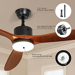 Depuley 52" Ceiling Fan with Lights Remote