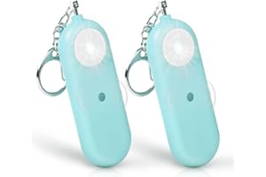 MtMinn Personal Safety Alarm for Women - 2 Pack 130dB Self Defense Keychains Siren Whistle & LED Strobe Light - Emergency Security Safe Protection Devices for Kids Elderly