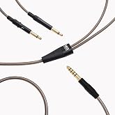 MEZE AUDIO | 4.4mm OFC Upgrade Balanced Cable for 99 Series | Silver-Plated OFC Copper | 4.4mm Male to Dual TS Mono 3.5mm Male Connector Plug | Cable Length 1.50m/4.9ft